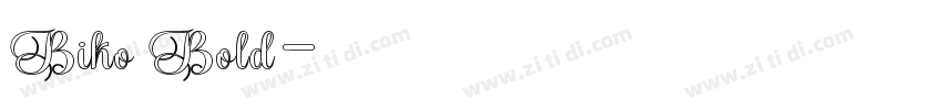 Biko Bold字体转换
